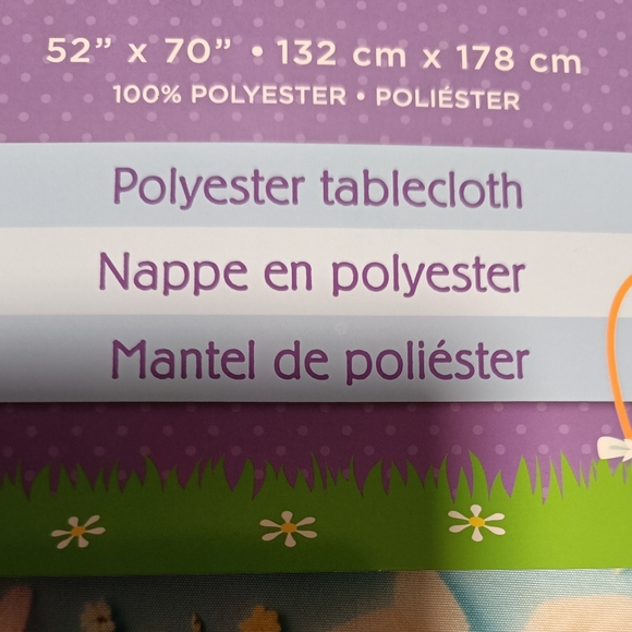 🐰Easter Spring Blue Bunny Tablecloth & 18 Paper Napkins - Picture 4 of 4